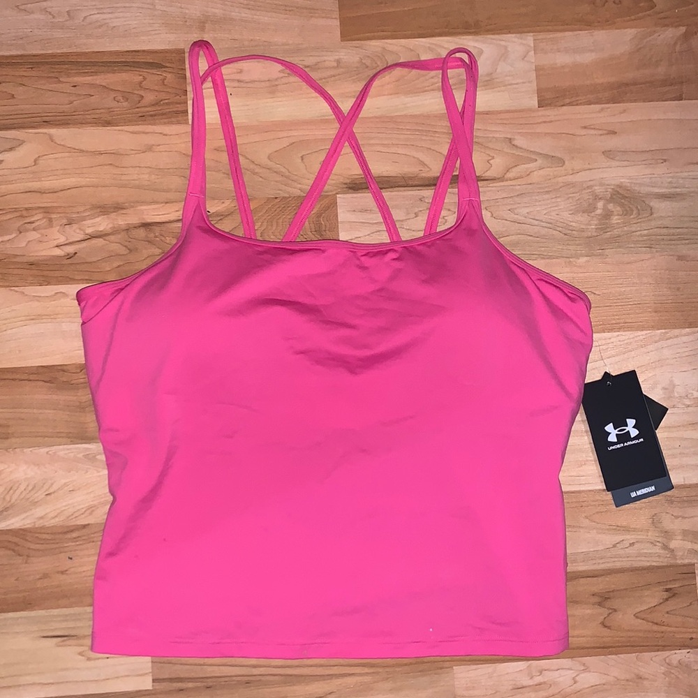 Under Armour | Pink Cross back Tank Top Size Large - Picture 1 of 5